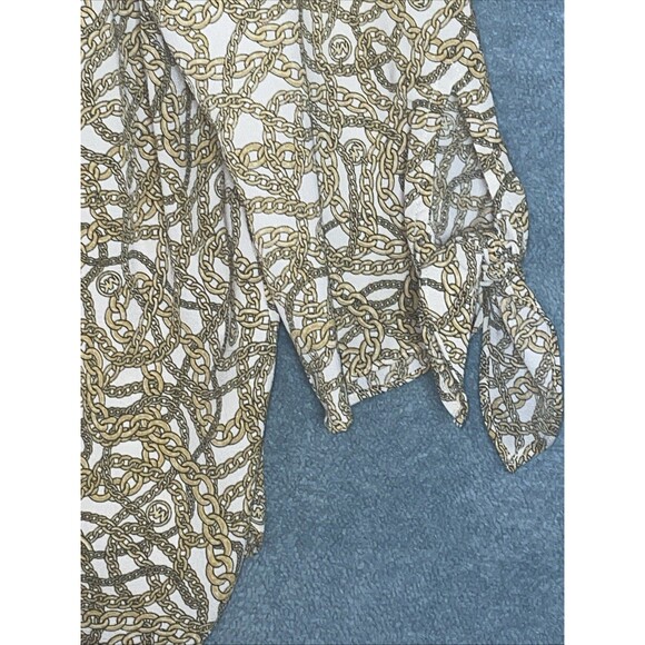 Michael Kors Womens Top XL Gold Chain Work Career Professional Office Casual - Picture 6 of 11